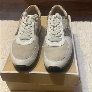 Michael Kors Cream and White Casual Sneakers